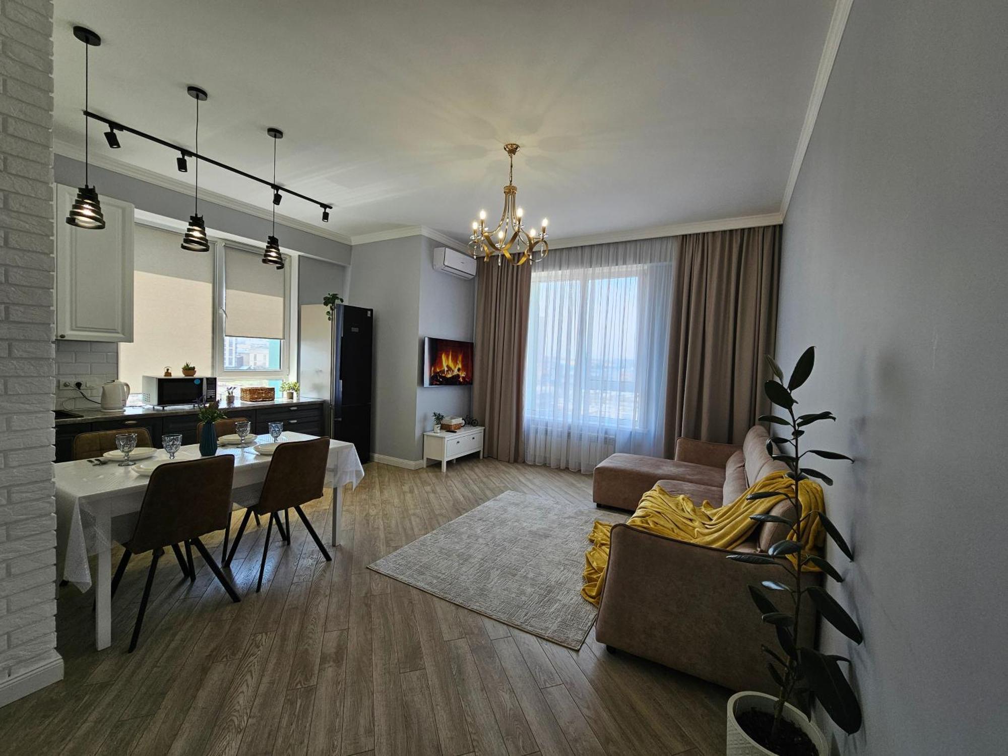 3 Room Gagarin Park Residential Complex Near Mega Shopping Mall Almaty Extérieur photo
